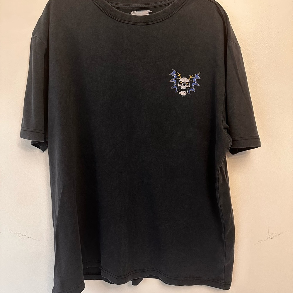 Black Short Sleeve Tee with Graphic Design